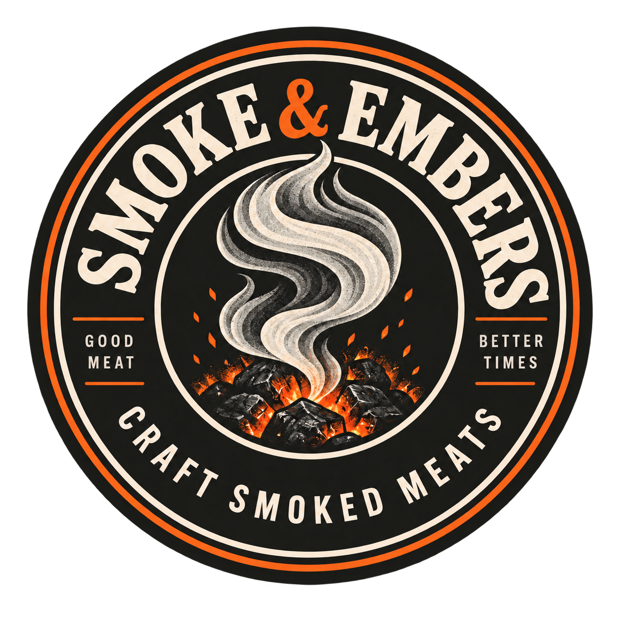 Smoke & Embers craft smoked meats badge